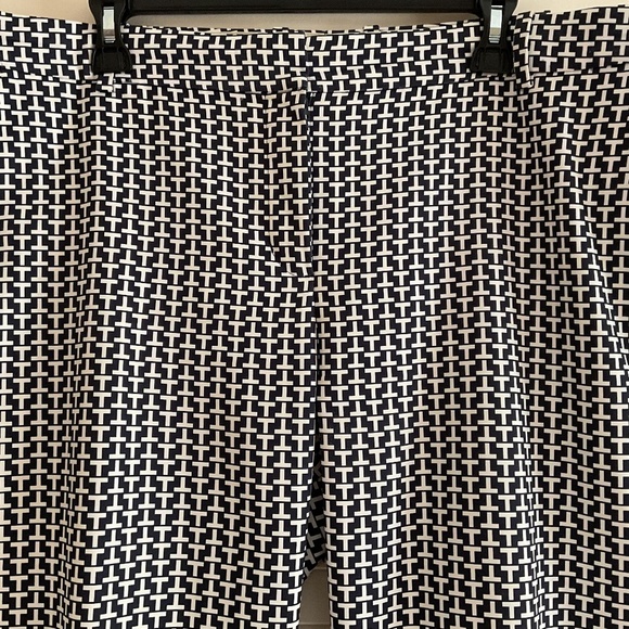 TORY BURCH SPORT NAVY BLUE/WHITE LOGO ANKLE LENGTH PANTS SIZE US 14 - Picture 5 of 9